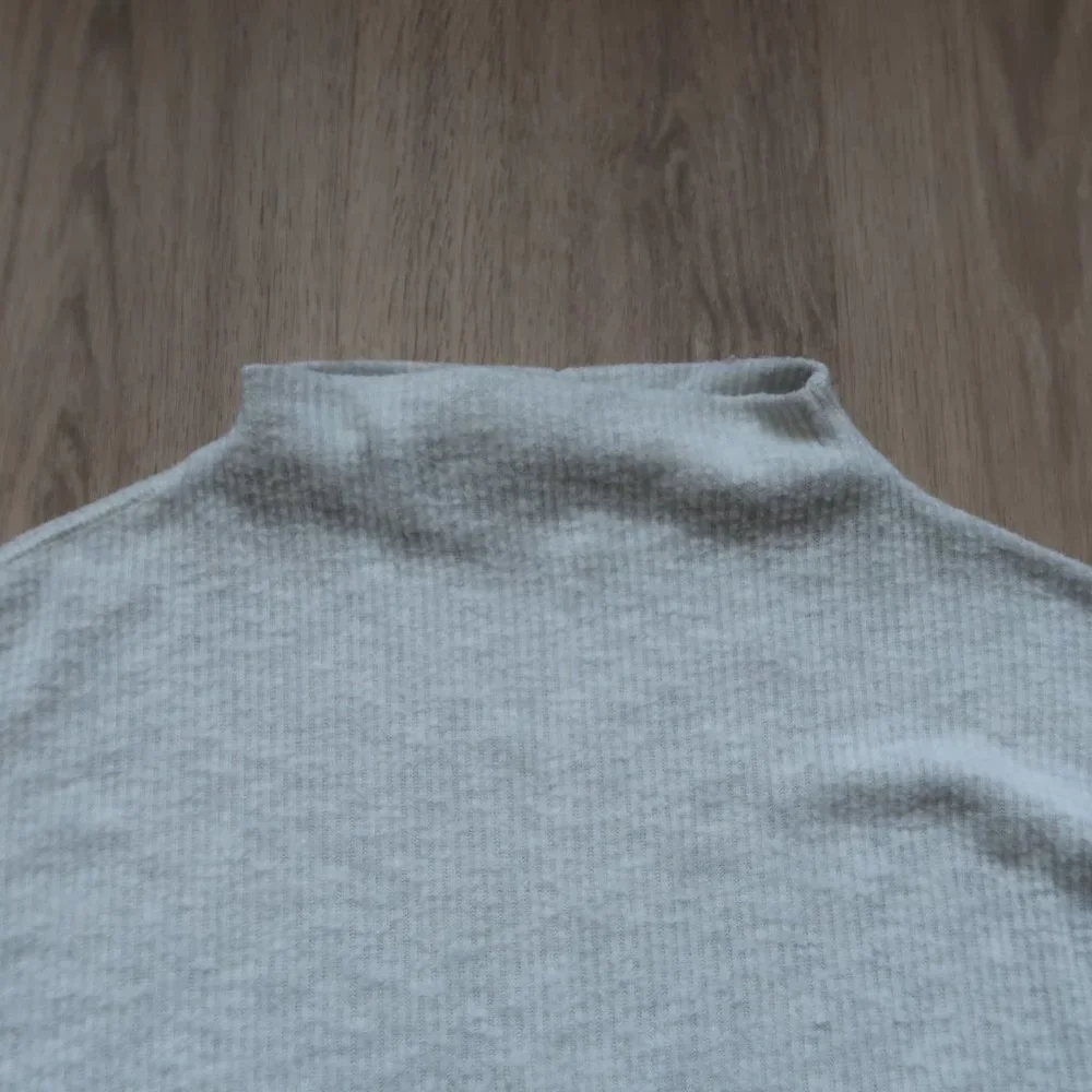 Anthropologie Eri +Ali Sweater Holdrege Heathered Grey Ribbed Knit Size Medium - Picture 6 of 7